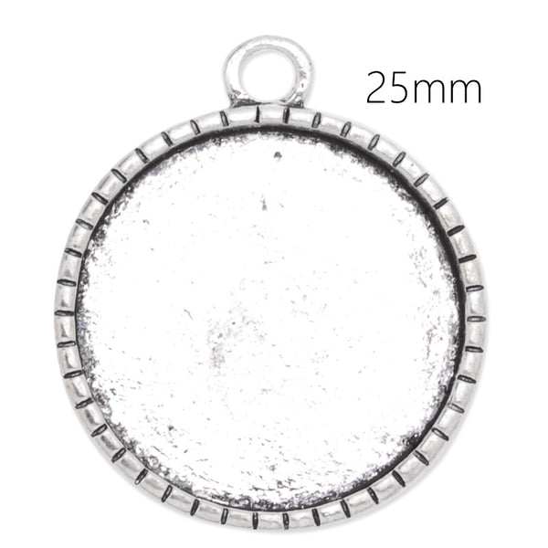 25mm Round Pendant tray,Tree in the back,zinc alloy filled,antique silver plated,20pcs/lot