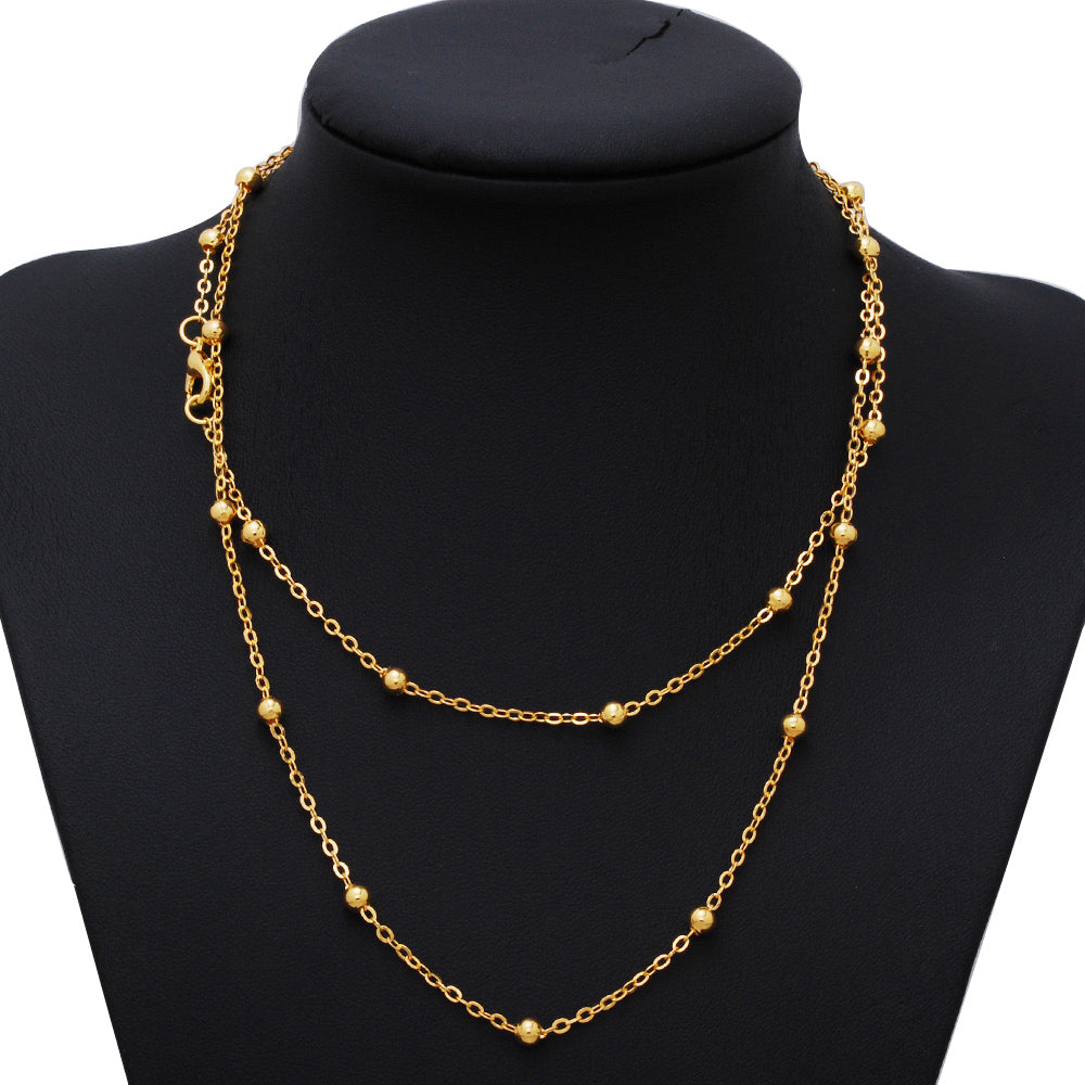 30" 4mm Finished Necklace Chain,18K Gold Jewelry Necklace Chain With Lobster Clasp,Ready to Wear,20pcs/lot