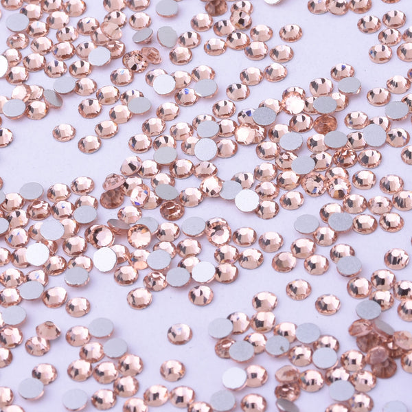 SS4 1440PCS Champagne Non Hot Fix Crystal, Flat Back 3D Rhinestones DIY Phone case Nail art design deco supplies