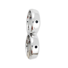 42*22*7 MM Acrylic Coated UV Double Round Setting With 18 MM Pad,Nickel Plated,Sold 50 PCS Per Package,Fit for Bracelet.