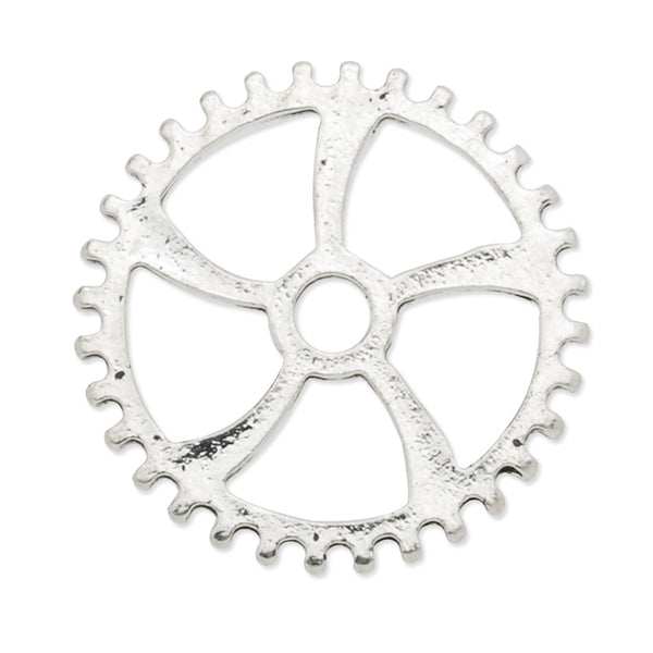 20mm Antique silver Metal Steampunk,Gear Charms Connector for Gear Jewelry,50 picecs/lot