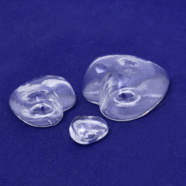 22*22mm Glass Heart Perfume Bottle Heart Shape Glass Bubble vials bottles clear glass bottle DIY Jewelry supplies 10pcs