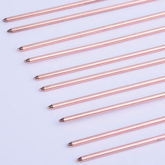 125mm Brass Y Hairpin Hair Fork Prom Hair Pins Hair Pin Stick Head Pattern Wedding Hair Accessories rose gold 10pcs