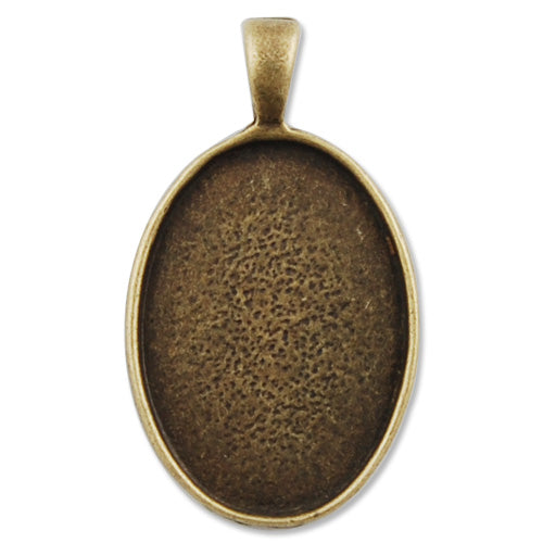 20 pieces 18*25MM Antique Bronze Oval Zinc Alloy Cameo Cabochon Base Setting Pendants,Nickle and Lead free;fit 18*25mm cabochon