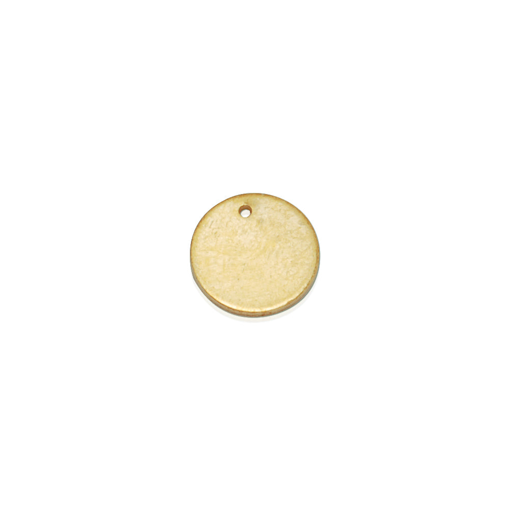 about 10mm  Single-Hole circular sheet brass,Brass Blanks stamping blanks tags,Jewelry Making Discs,Thickness 1 mm,Metal,50pcs/lot