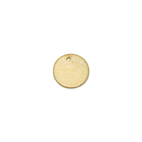 about 10mm  Single-Hole circular sheet brass,Brass Blanks stamping blanks tags,Jewelry Making Discs,Thickness 1 mm,Metal,50pcs/lot