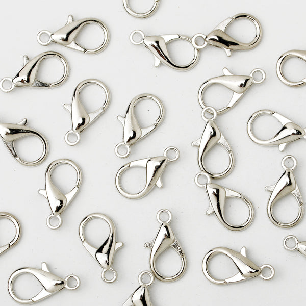 21mm Alloy Lobster Clasps Fastener Hooks Jewellery-making,nickel color 50pcs