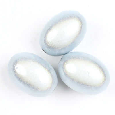 Top Quality 14*20mm Olive Miracle Beads,White,Sold per pkg of about 240 Pcs