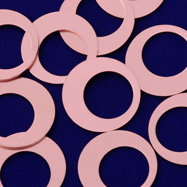 20pcs about 7/8" tibetara® Copper round washer Stamping supplies Metal Blank Fantastic Shine 18 Gauges