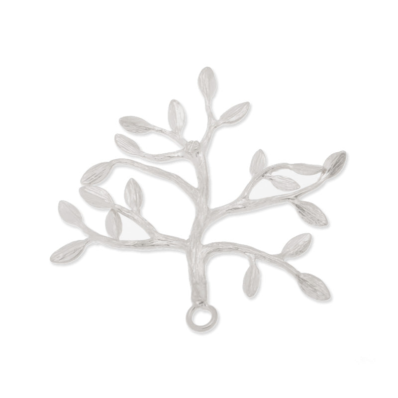 38x39mm Tree,Matte nickel finished,1 loop,charm for for necklace/ear,Brass filled,sold 10pcs/lot