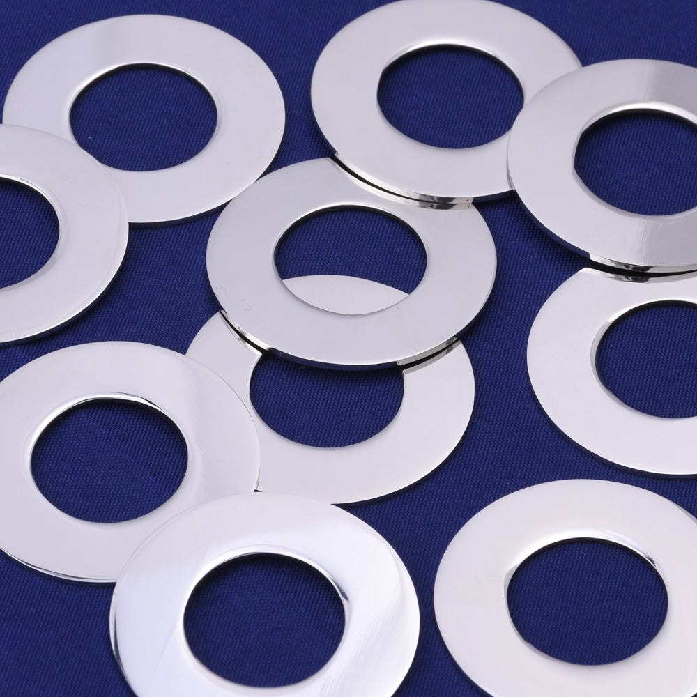 10 tibetara® Silver Tone Stainless Steel Round Circle Pendants Blank Stamping Tags about 38mm Diy Stamping Jewelry