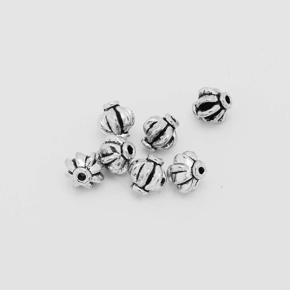 8 mm Jewelry spacer,Rondelle Beads,Silver Tone Spacer Beads,Diy Large Hole Spacer beads,Sold 50pcs/lot
