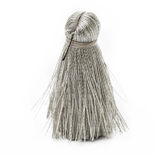 3cm Silky Tassels,Somky Gray Fashion Mala Necklace Tassels, Handmade Jewelry Tassels, 20pcs/lot