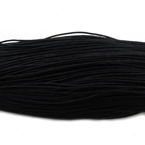 450M/Roll,1.0MM Black And Soft Cotton Waxy Cord,