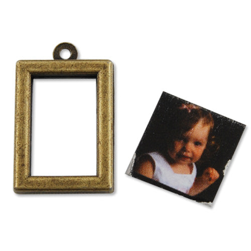 16*22MM Antique Bronze Plated Alloy Photo Frame Charm,suit 14*20mm photo 20pieces/lot