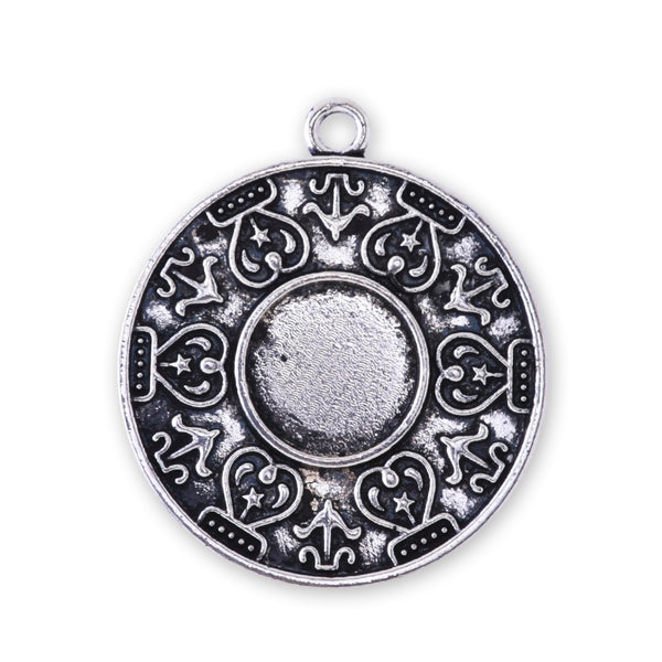 20 Minimalist pendant trays Unique Pendant Unique Necklace fit 12mm beads