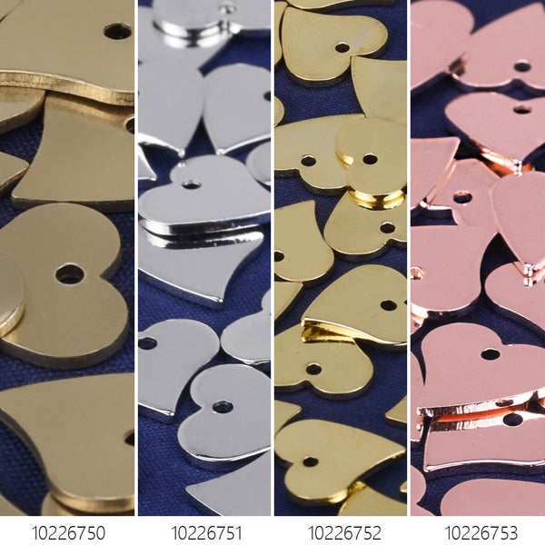 1/2"*1/2" Brass Heart Stamping Blanks with hole Heart Charms 10pcs 102267