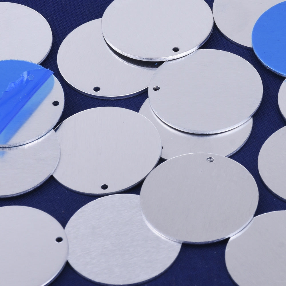 11/16" Aluminum Round Stamping Discs metal Blanks Raw Charm Personalized Tags DIY 20pcs 10233850