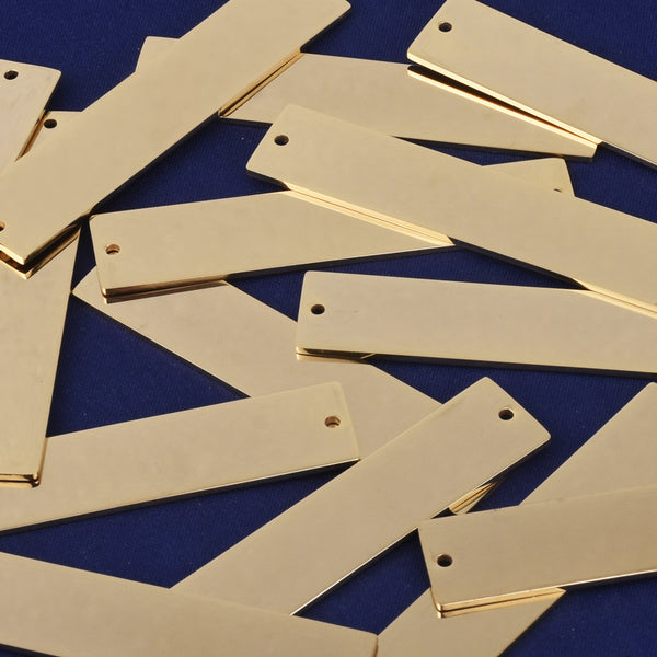 1/2*2 1/4" Stainless steel Rectangle Stamping Blanks with 2 holes metal blanks stamping supplies 10pcs