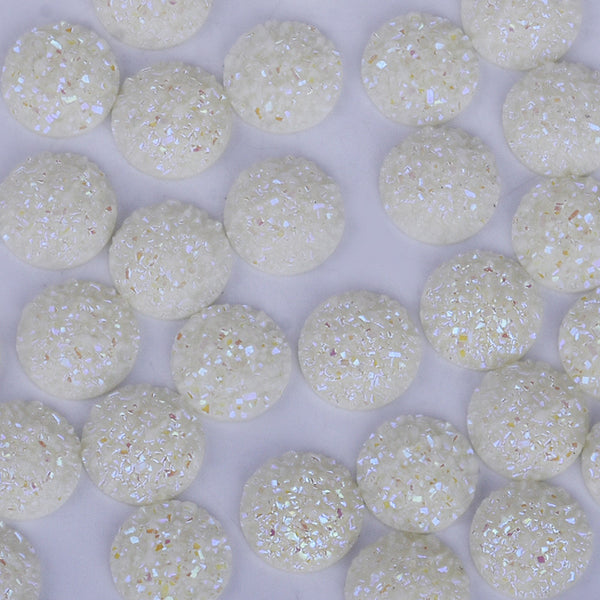 Druzy Cabochon Resin Cabochons Fits 12mm Flat Round Bezel Jewelry DIY 50pcs 10239627