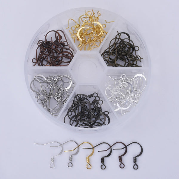 15.5mm 120pcs Metal Earring Hooks Ear Wires French Hooks Earring Component Findings 1 box 10244850