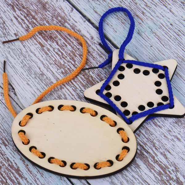 Wood lacing toy Tailor Set Sewing for Kids Learning toys Children's Educational friendly toys 1pcs