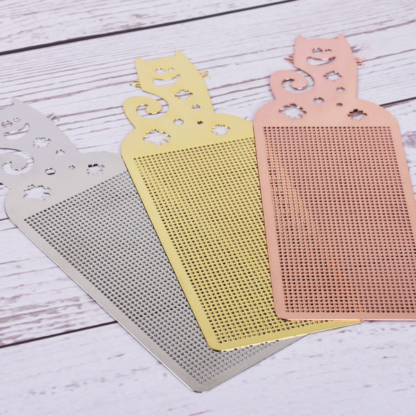 51*14.5*4mm Stainless steel bookmark DIY Cross Stitch Pattern Modern Cross Embroidery Bookworm Gift 1pcs