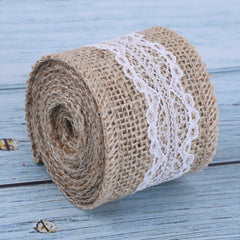 Embroidered Linen Lace Natural Linen Lace Trim Sewing lace trim DIY projects and chic decor 2 meters/roll 1roll 102473