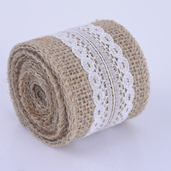 Embroidered Linen Lace Natural Linen Lace Trim Sewing lace trim DIY projects and chic decor 2 meters/roll 1roll 102473