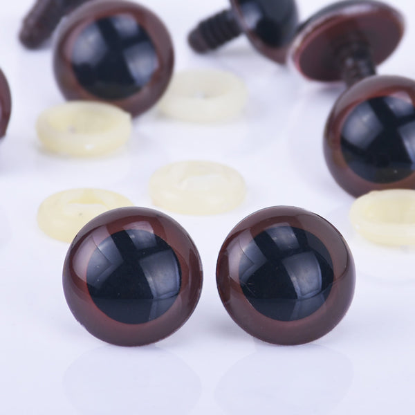 18mm Plastic Brown Animal Safety Eyes for Stuffed Animals 2 Pieces