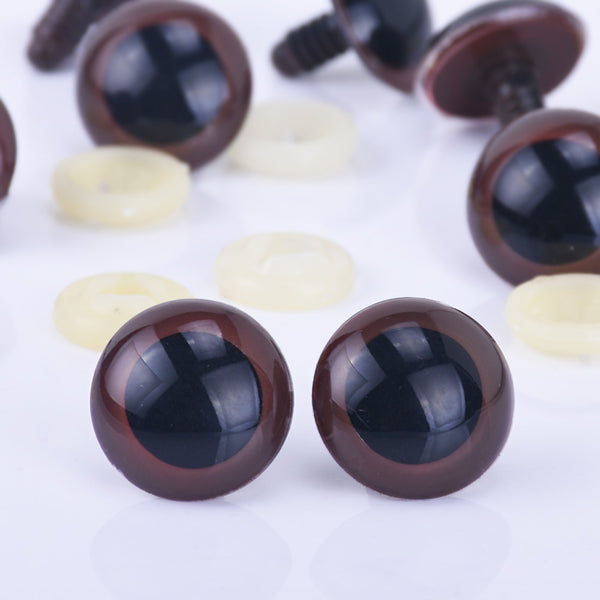 9/20mm High quality multi use toy safety eyes plastic animal eyes With Washer brown doll eyes 10pcs 102485