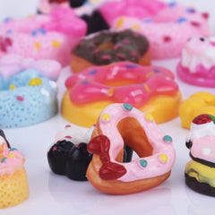 Grab Bag of Donut Resins Assorted Multicolor Donut Cabochons Kawaii Donut Cabochons Embellishment 20pcs 10249550