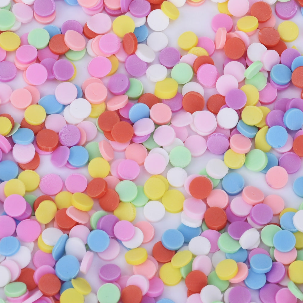 Pastel Polymer Clay Round Confetti Sprinkles, Fake Sprinkles