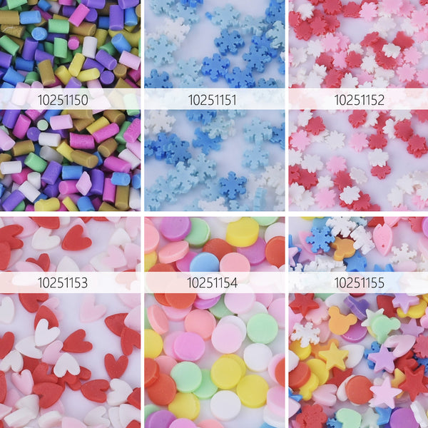 Dessert Candy slices Mixed Sprinkles Polymer Clay Confetti Sprinkles Small Cabochons Fake Food Cell Phone Deco 100grams 1bag 102511