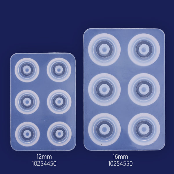 12/16mm Beads Silicone Mold diamond beads resin mold 6 holes oblate flat ball Jewellery DIY 1pcs