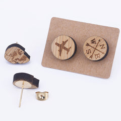 Stainless Steel Earring Stud Post 3/4/5/6/8mm Flat Pad Base Setting Ear Nuts included No allergic Earring Posts 50pcs 102554