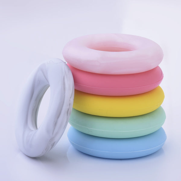 3/4" Donut ring silicone teether teething Round Circle Silicone Teether toy 100% Food Grade Silicone Beads Wholesale 1pcs 102571