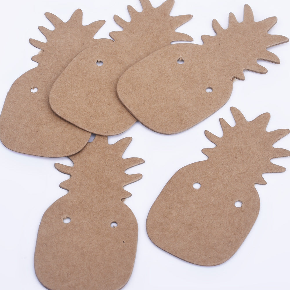 Kraft Paper Pineapple/Life Tree/Cat Shape Earring Card Kraft Display Card Earring Holder 100pcs 10258