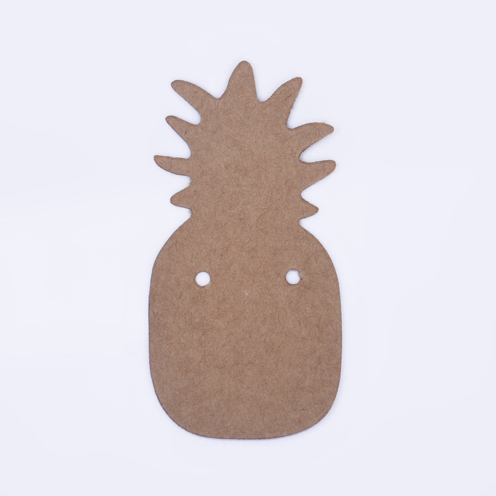 Kraft Paper Pineapple/Life Tree/Cat Shape Earring Card Kraft Display Card Earring Holder 100pcs 10258