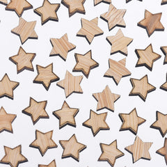 12*12mm Wood Laser Cut Star Charms Cabochons Shapes Supplies Earring Supplies Wood Cabochons Ear Stud 6pcs 10261166