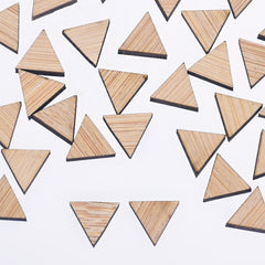 11*10mm Laser Cut Triangle Geometric Wood Charm Earring Supplies Laser Cut Wood Wood Cabochons 6pcs 10261171