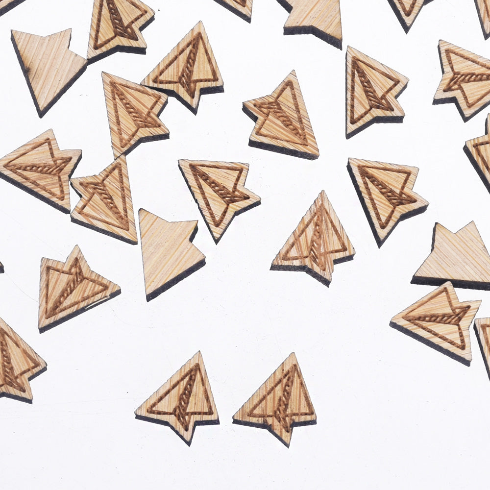 11*10mm Laser Cut Paper Plane Wood Charm DIY Laser Cut Mini Charm Wood Cabochons Earring Supplies 6pcs 10261175