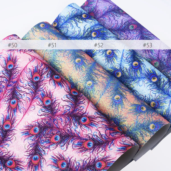 8*12" Nine-tailed fox Glitter Faux leather sheets Glitter PU fabric Earring Supplies 1pcs 102631