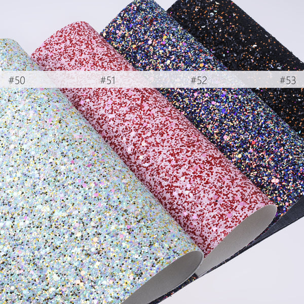 8*12" Special Glitter Faux vegan fake Leather sheets Glitter PU fabric Hair Bow Material 1pcs 102634