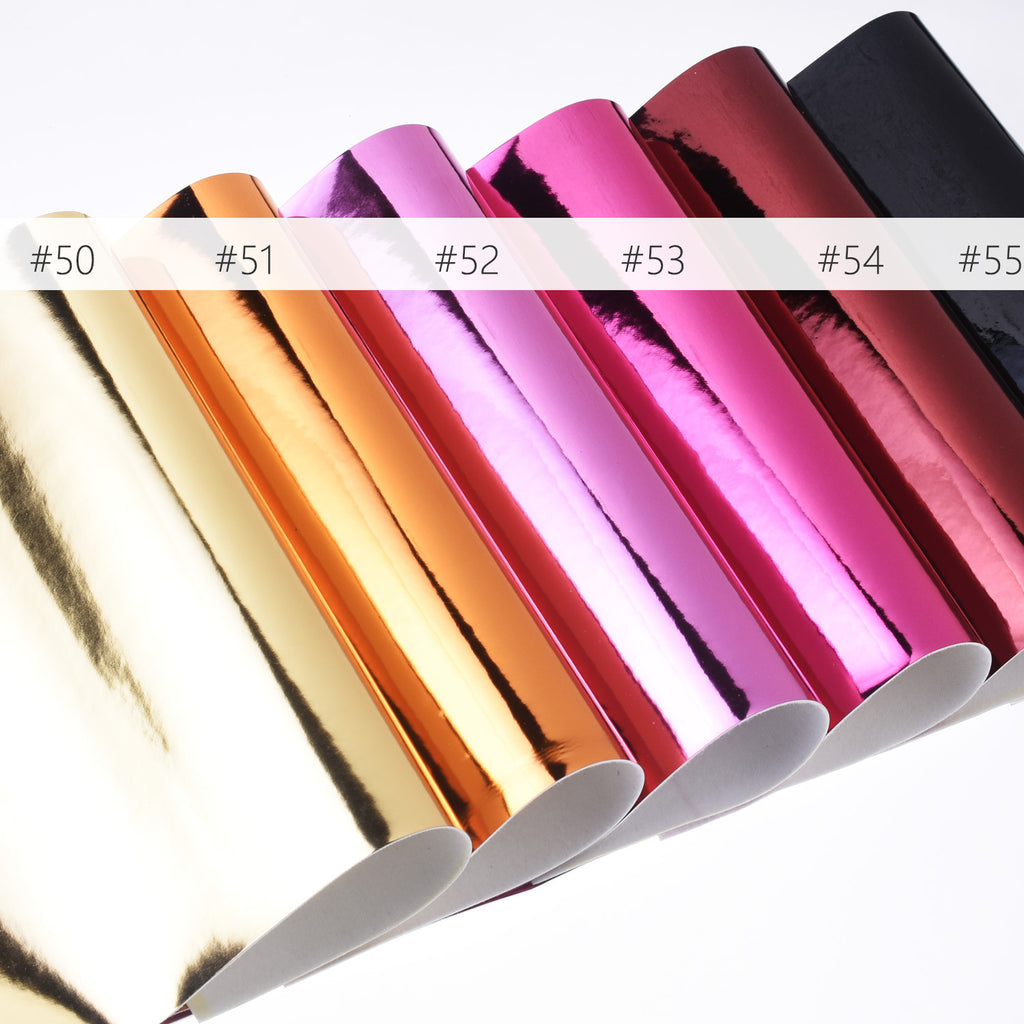 8*12" Mirror Faux leather sheets Synthetic Leather PU Leather Sheets Hair Bow Supplies 1pcs 102642