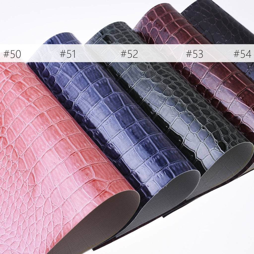 8*12" Crocodile pattern Faux leather sheets Synthetic Leather DIY Hair Bow Making Supplies 1pcs 102646