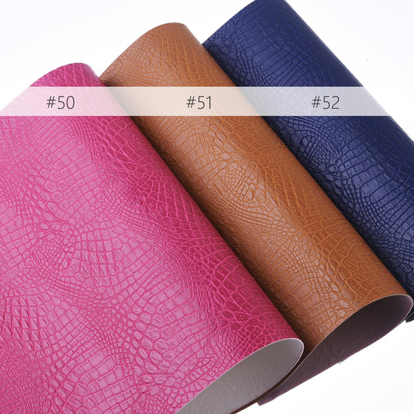 8*12" Crocodile pattern Faux leather sheets PVC Leather Fabric Sheets for bag keychain 1pcs 102650