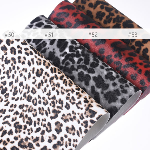 8*12" Leopard print PU Leather Sheet Faux leather sheets Synthetic Leather for purse wallet earrings 1pcs 102652