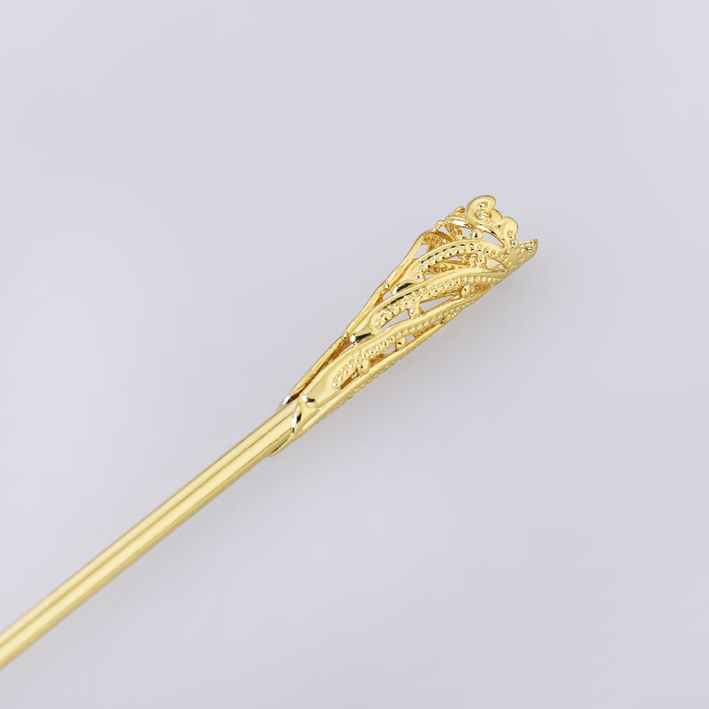 160*8*3mm Alloy Hairpin Hair Stick Hair Clip brass Flower Hair Findings Hair Accessories for Women Gift 5pcs 102663