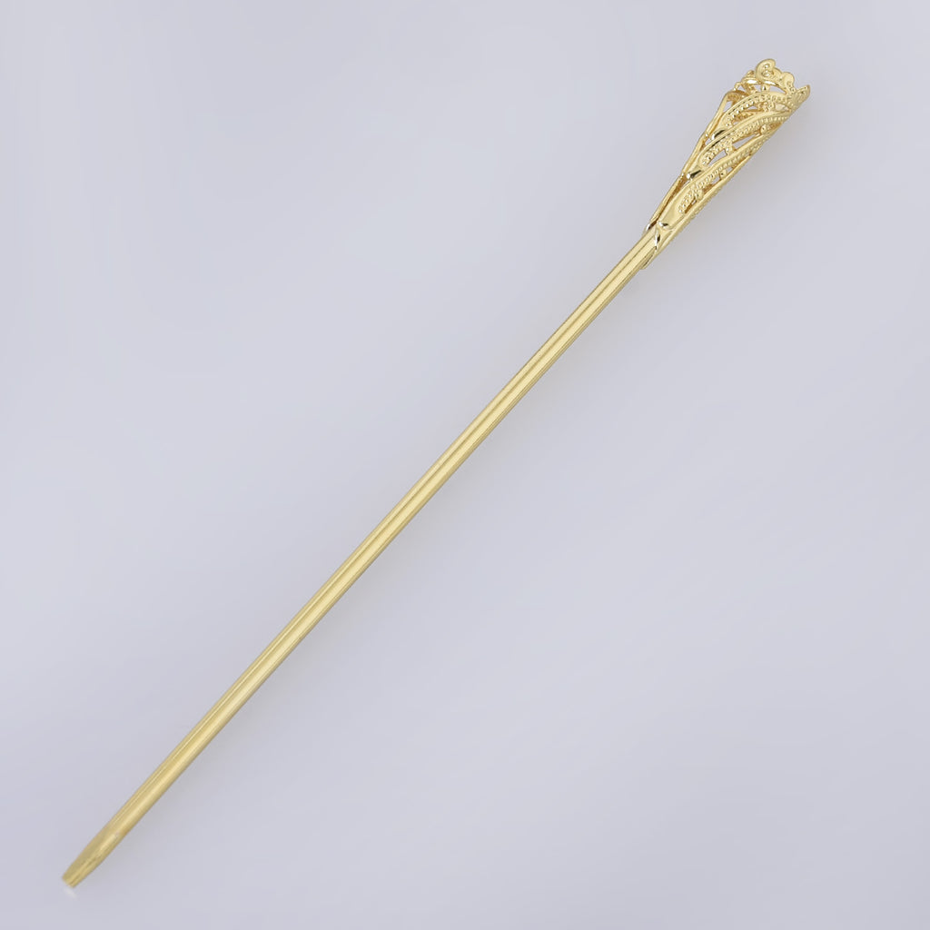 160*8*3mm Alloy Hairpin Hair Stick Hair Clip brass Flower Hair Findings Hair Accessories for Women Gift 5pcs 102663